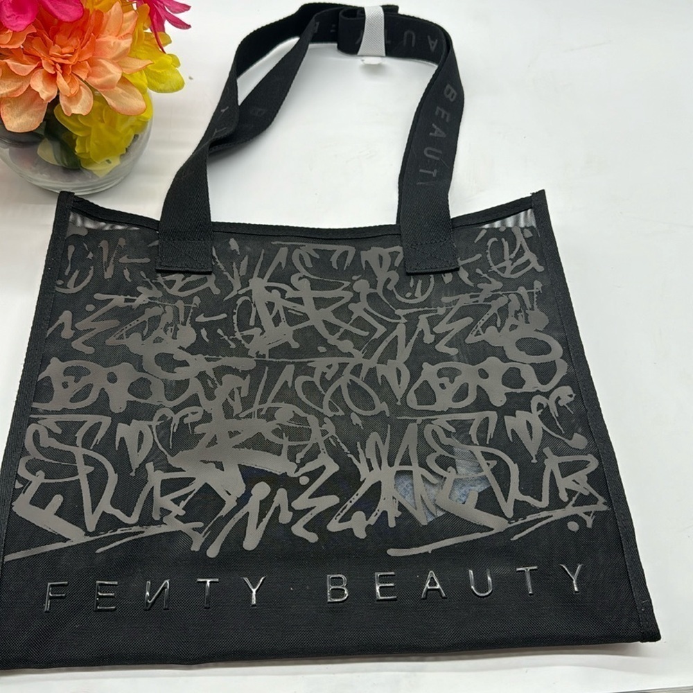 FENTY Beauty NWT Black Mesh Tote Bag TOT9363C